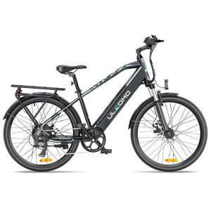 Bicicleta electrica oras Ulzomo Metro 26 E-bike, 250W, 36V 17Ah, autonomie 100km, viteza maxima 25km/h, Gray, 26'' – ofertă, preț și specificații