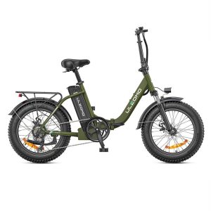Bicicleta electrica pliabila Ulzomo Dolphin 20 E-bike, 250W, 36V 13Ah, autonomie 89km, viteza maxima 25km/h, Green, 20'' – ofertă, preț și specificații