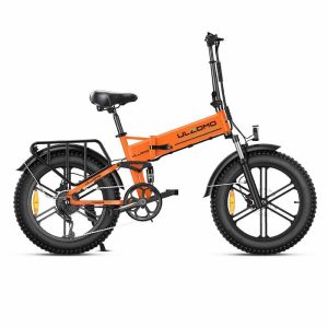 Bicicleta electrica pliabila Ulzomo Dunes 20 E-bike, 750W, 48V 16Ah, autonomie 120km, viteza maxima 40km/h**, Orange, 20'' – ofertă, preț și specificații