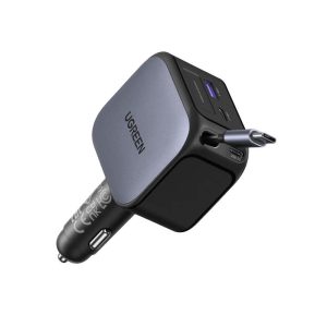 Incarcator auto rapid cu cablu retractabil UGREEN 145W Fast Car Charger EC604 USB-C/A – ofertă, preț și specificații