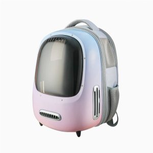 Rucsac cu hublou PETKIT Cat Travel Bag 2, Ventilare, Sistem iluminare, Pink - Accesorii Trotinete