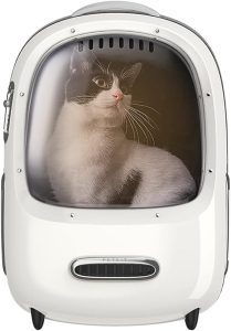 Rucsac cu hublou PETKIT Cat Travel Bag, White - Accesorii Trotinete