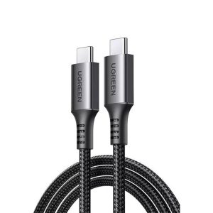 Cablu de date si incarcare UGREEN USB-C to USB-C PD Fast Charging Cable, USB-C la USB-C, 1 m, Negru – ofertă, preț și specificații