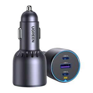 Incarcator auto UGREEN 75W 3-Port Fast Car Charger EC703, 1 x USB A, 2 x USB C, Negru – ofertă, preț și specificații