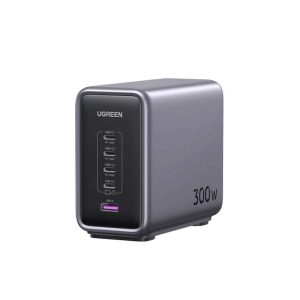 Incarcator rapid UGREEN Nexode 300W 5-Port PD GaN Fast Charger EU + cablu USB-C, 4x USB-C + 1x USB-A, Gri – ofertă, preț și specificații