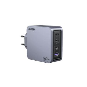 Incarcator rapid retea UGREEN Nexode 160W 4-Port GaN Fast Charger EU + cablu UBS-C, 3x USB-C + 1x USB-A, Gri – ofertă, preț și specificații