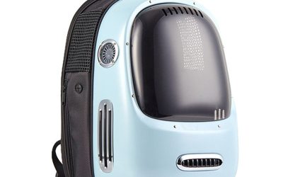 Rucsac cu hublou PETKIT Cat Travel Bag, Blue – Confort și Ventilație